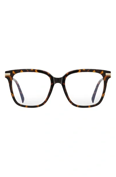 Fifth & Ninth Yara 52mm Square Blue Light Blocking Glasses In Torte