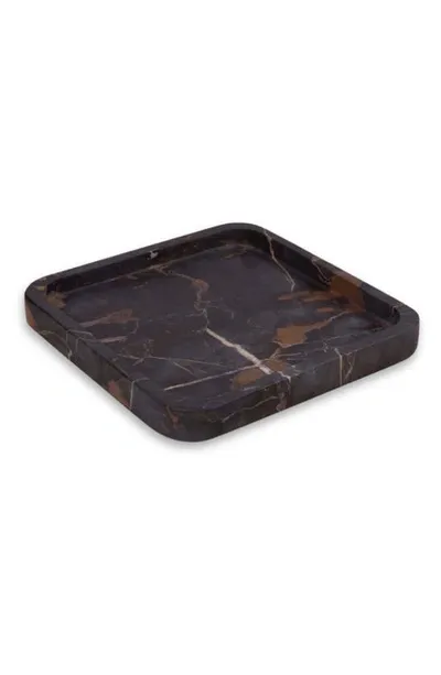 Bey-berk Marble Tray In Brown