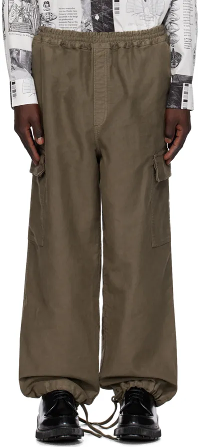 Etudes Studio Khaki Forum Cargo Pants In Brown