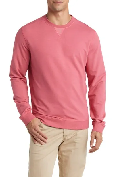 Johnnie-o Corbet Crewneck Sweatshirt In Raspberry