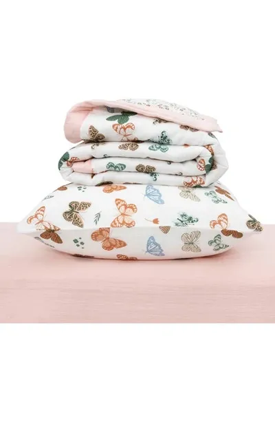 Little Unicorn Kids' Toddler Cotton Muslin Bedding Set In Butterflies