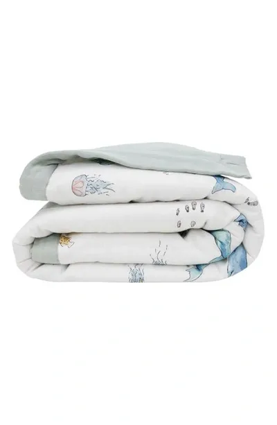 Little Unicorn Kids' Cotton Muslin Toddler Comforter In Whales