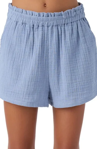 O'neill Kids' Carlita Cotton Gauze Shorts In Infinity