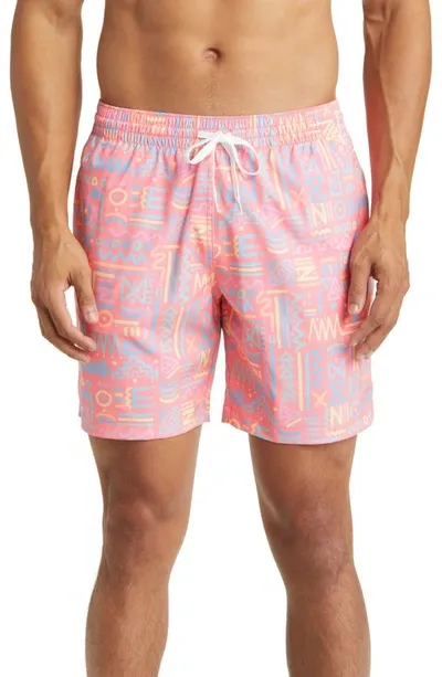 Chubbies Tropicadas 7-inch Swim Trunks In Coral