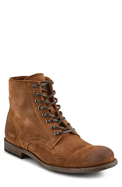 Frye Tyler Lace Up Derby Boot In Tan - Hendricks Leather