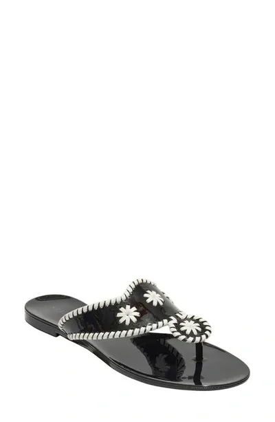 Jack Rogers Jacks Jelly Sandal In Black,white