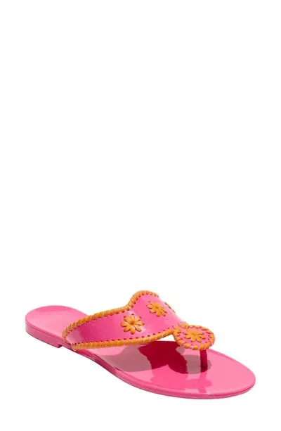 Jack Rogers Jacks Jelly Sandal In Fuchsia,flame Orange