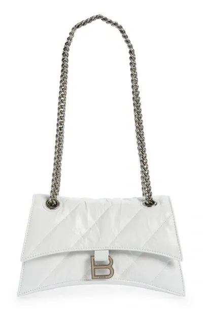 Balenciaga Crush Chain Bag S In Optic White