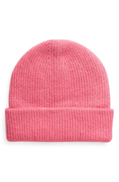 Tasha Rib Cuff Beanie In Fuchsia