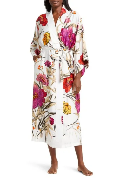 Natori Anais Chameuse Robe In Alabaster Combo