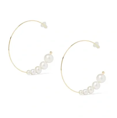 Olivia & Pearl Uat Oh So Fine Cluster Hoop Earring Vermeil In O&p/che/ver/yg