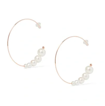 Olivia & Pearl Uat Oh So Fine Cluster Hoop Earring Vermeil In O&p/che/ver/rg