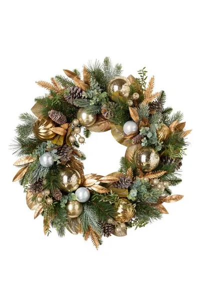 Balsam Hill Gilded Forest 28-inch Unlit Wreath In Gold