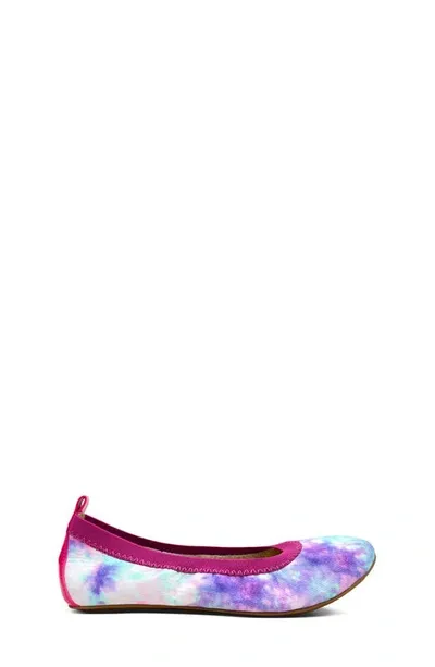 Yosi Samra Kids' Miss Samara Tie Dye Ballet Flat In Pink Multi