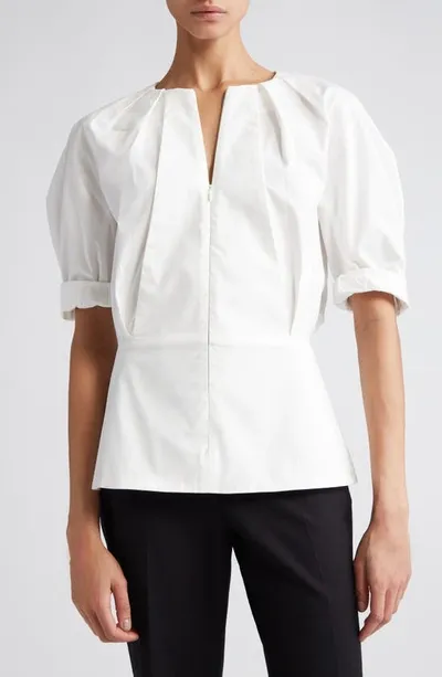 Proenza Schouler Stretch Cotton Poplin Top In White