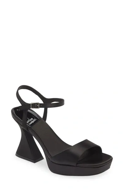 Jeffrey Campbell Jadie Platform Sandal In Black Satin