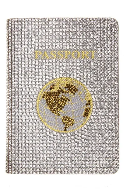 Judith Leiber Traveler Crystal Beaded Passport Holder In Rhine