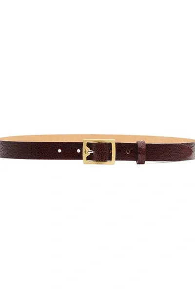 Rag & Bone Boyfriend 2.0 Textured Leather Belt In Brown