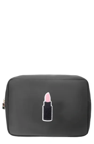 Bloc Bags X-large Kiss Cosmetic Bag In Black