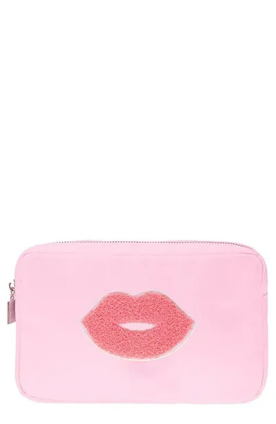 Bloc Bags Medium Kiss Cosmetic Bag In Baby Pink