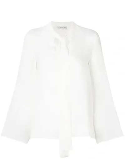 Etro Neck Tie Blouse In White