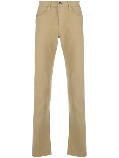 J Brand Kane Slim-fit Trousers In Neutrals