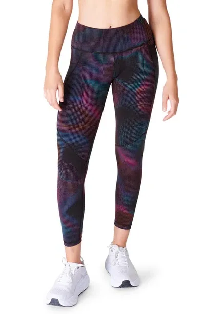 Sweaty Betty Power Pocket Workout Leggings In Black Gradient Dot Print