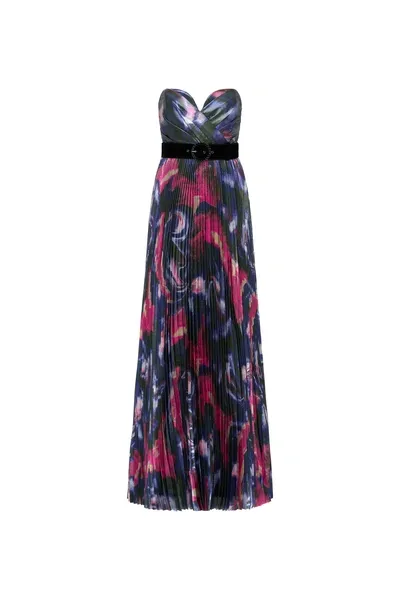 Rebecca Vallance Marlee Metallic-effect Maxi Dress In Print