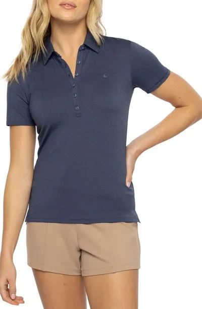 Travis Mathew Featherweight Polo In Heather Mood Indigo