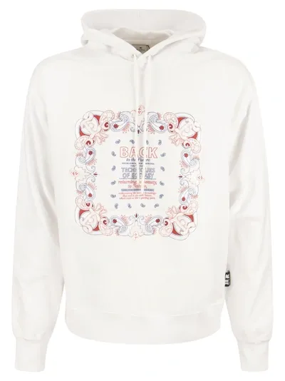 Etro Cotton Sweatshirt With Bandana Inlay Print In White