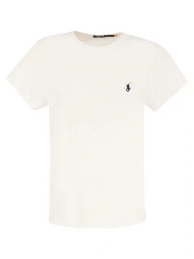 Polo Ralph Lauren Crewneck Cotton T Shirt In White