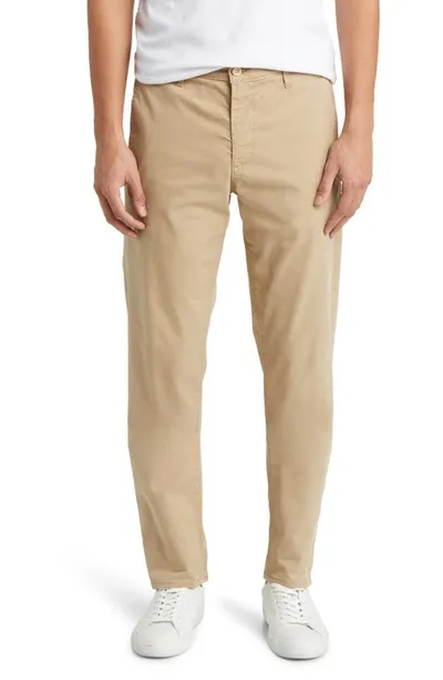 Ag Kullen Flat Front Stretch Sateen Chinos In Light Truffle