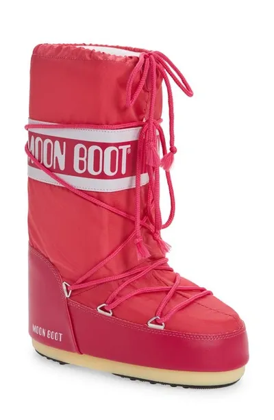 Moon Boot Icon Water Repellent  In Pink