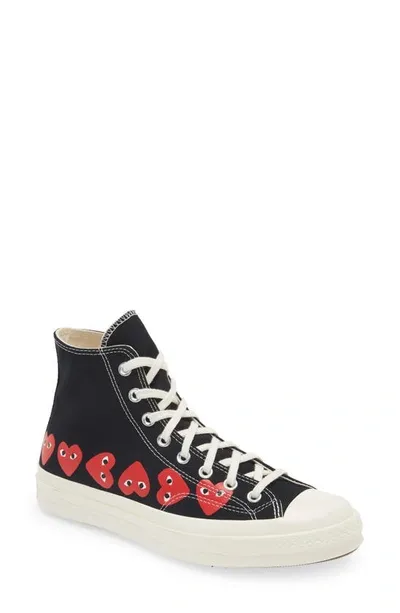 Comme Des Garçons X Converse Canvas High-top Sneakers In Black