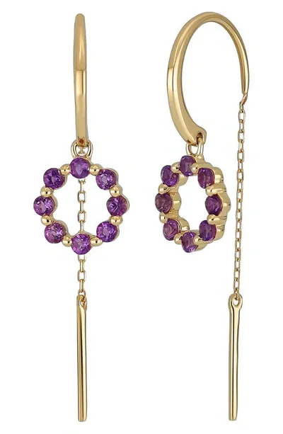 Bony Levy Blc 14k Gold Amethyst Threader Earrings In 14k Yellow Gold