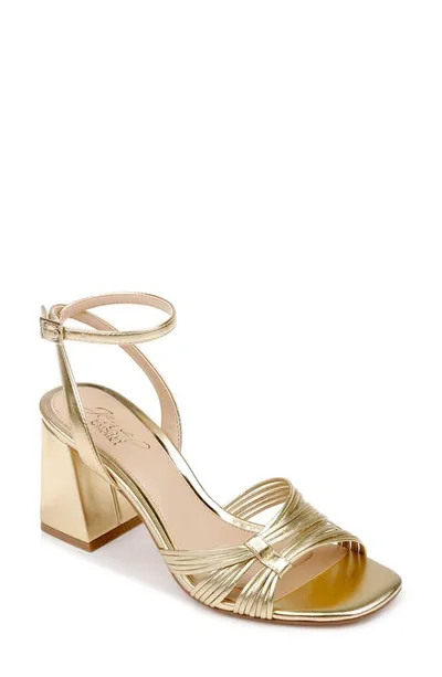 Jewel Badgley Mischka Michelle Ankle Strap Sandal In Gold