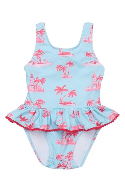 Snapper Rock Babies'  Kids' Lighthouse One-piece Swimsuit In Blue