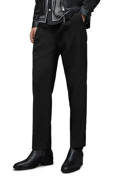 Allsaints Arah Tapered Leg Pants In Black