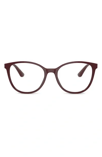 Dolce & Gabbana 54mm Butterfly Optical Glasses In Bordeaux