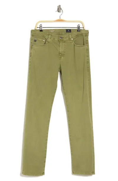 Ag Graduate Sud Straight Leg Pants In Sulfur Olivewood