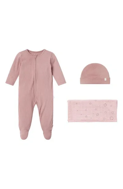 Mori Kids' Take Me Home Set In Ribbed Rose