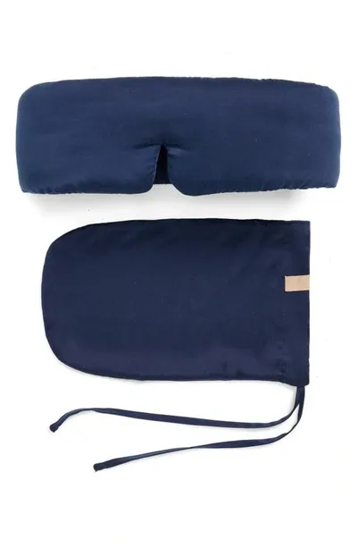 Lunya Silk Sleep Mask In Deep Blue