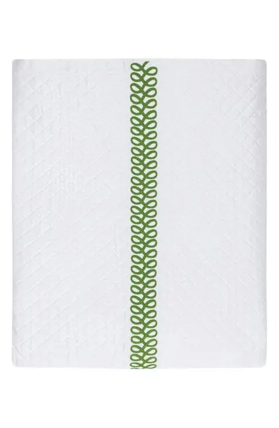 Matouk Astor Braid Matelassé Coverlet In Grass