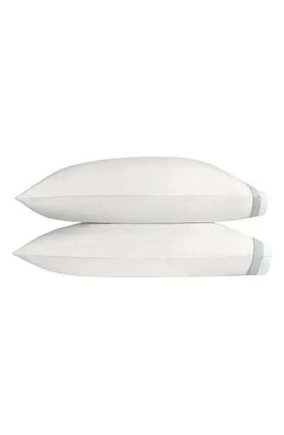 Matouk Ambrose Pillowcase In Bone/pool