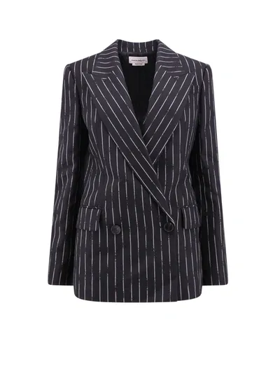 Alexander Mcqueen Blazer In Black