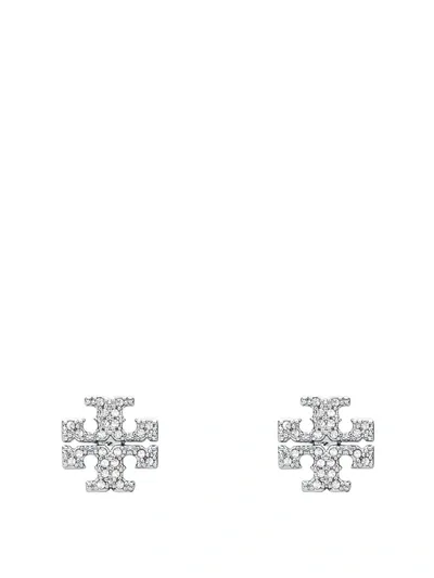 Tory Burch Earrings In Tory Silver / Crystal