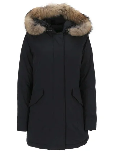 Woolrich Coats In Melton Blue