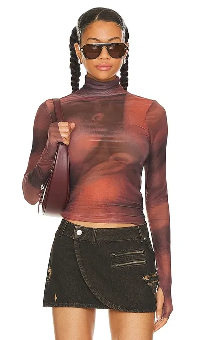 Afrm Zadie Top In Sienna Portrait