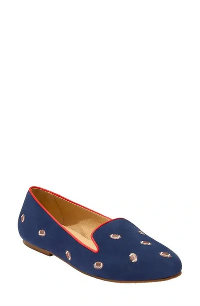 Jack Rogers Football Embroidered Loafer In Midnight