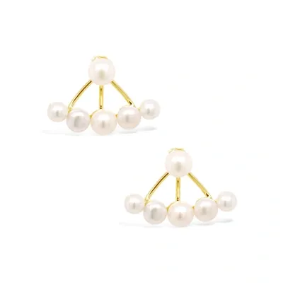 Olivia & Pearl Uat Believer Ear Jacket Earring In O&p/bej/ss